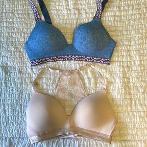 Victoria’s Secret pair of brass pink and blue.
